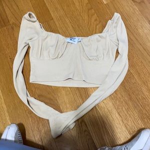 Long sleeve off shoulder top